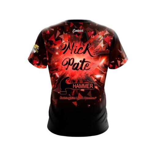 Hammer Nick Pate Red Triangle Blast CoolWick Bowling Jersey - Image 2