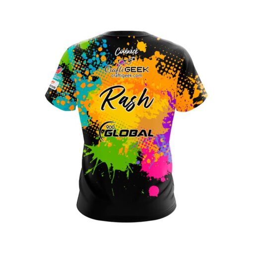 900 Global Sean Rash Multicolor Splatter CoolWick Bowling Jersey - Image 2
