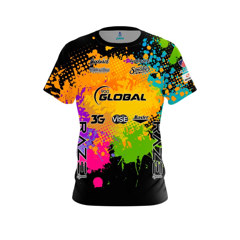 900 Global Sean Rash Multicolor Splatter CoolWick Bowling Jersey