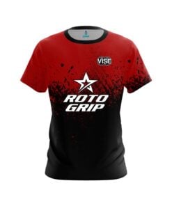 Roto Grip Ethan Fiore Black Red Fade CoolWick Bowling Jersey