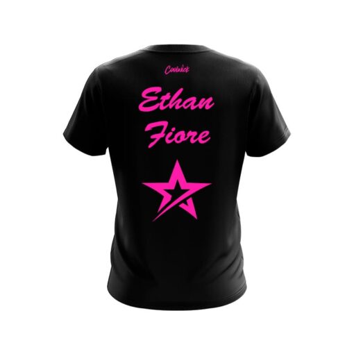 Roto Grip Ethan Fiore Plain Black Pink CoolWick Bowling Jersey - Image 2