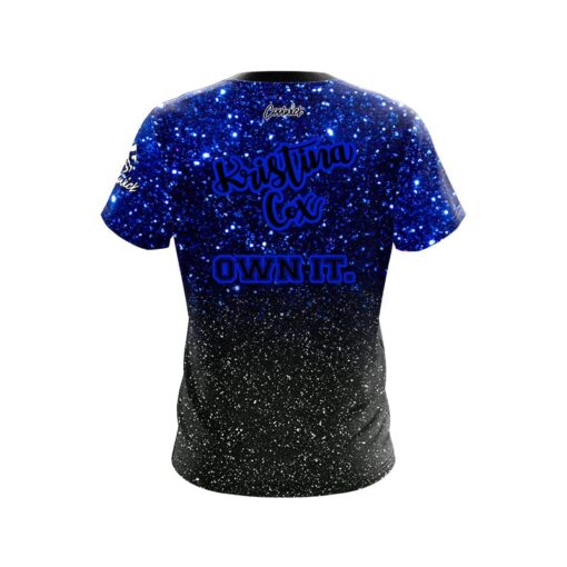 Roto Grip Kristina Cox Blue Black Glitter CoolWick Bowling Jersey - Image 2