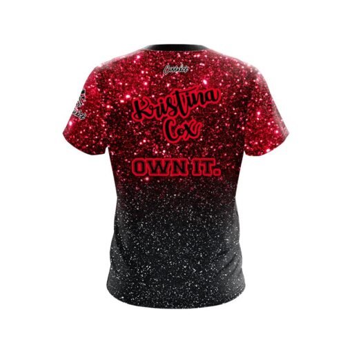 Roto Grip Kristina Cox Red Black Glitter CoolWick Bowling Jersey - Image 2