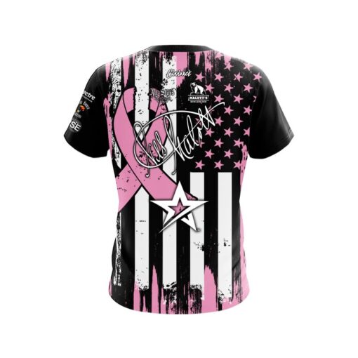 Roto Grip Wes Malott Breast Cancer Flag CoolWick Bowling Jersey - Image 2