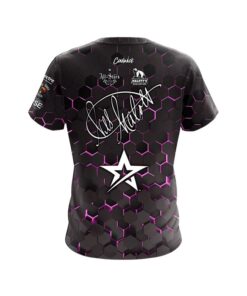 Alternative view of Roto Grip Wes Malott Pink Honeycomb Fusion CoolWick Bowling Jersey