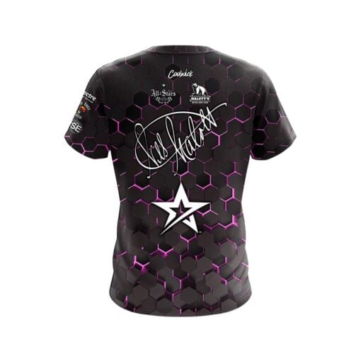 Roto Grip Wes Malott Pink Honeycomb Fusion CoolWick Bowling Jersey - Image 2