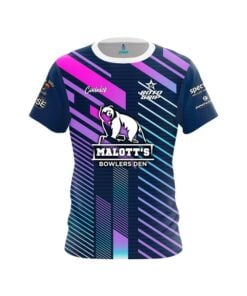 Roto Grip Wes Malott Pink Navy Stripes Bowler's Den CoolWick Bowling Jersey