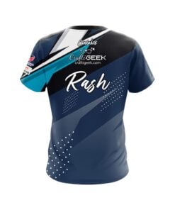 Alternative view of 900 Global Sean Rash Sport Motion Blue CoolWick Bowling Jersey
