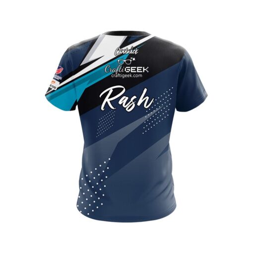 900 Global Sean Rash Sport Motion Blue CoolWick Bowling Jersey - Image 2