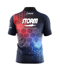 Alternative view of Storm Grunge Sport Hex Quick Ship CoolWick Sash Zip Bowling Jersey