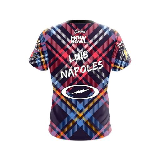 Storm Luis Napoles Red Plaid CoolWick Bowling Jersey - Image 2