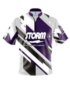Storm Mid Lane Quick Ship CoolWick Sash Zip Bowling Jersey