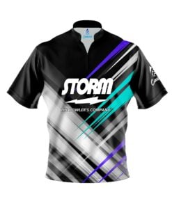 Storm NFS Quick Ship CoolWick Sash Zip Bowling Jersey
