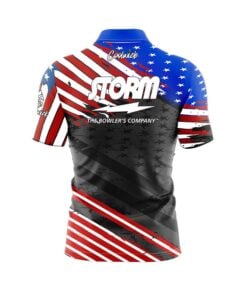Alternative view of Storm Old Glory '24 Quick Ship CoolWick Sash Zip Bowling Jersey
