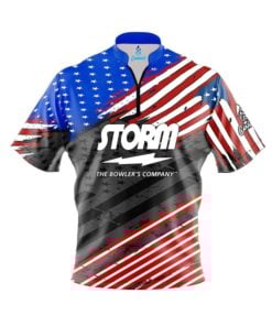 Storm Old Glory '24 Quick Ship CoolWick Sash Zip Bowling Jersey