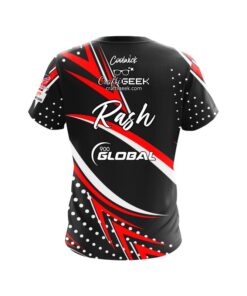 Alternative view of 900 Global Sean Rash Red Sport Spike CoolWick Bowling Jersey