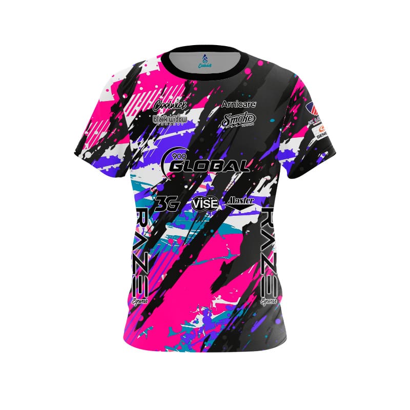 900 Global Sean Rash Splatter Colors CoolWick Bowling Jersey
