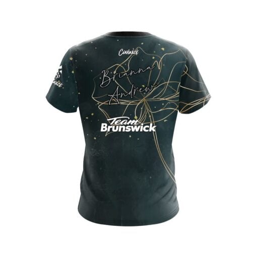 Brunswick Brianna Andrew Forest Gold CoolWick Bowling Jersey - Image 2
