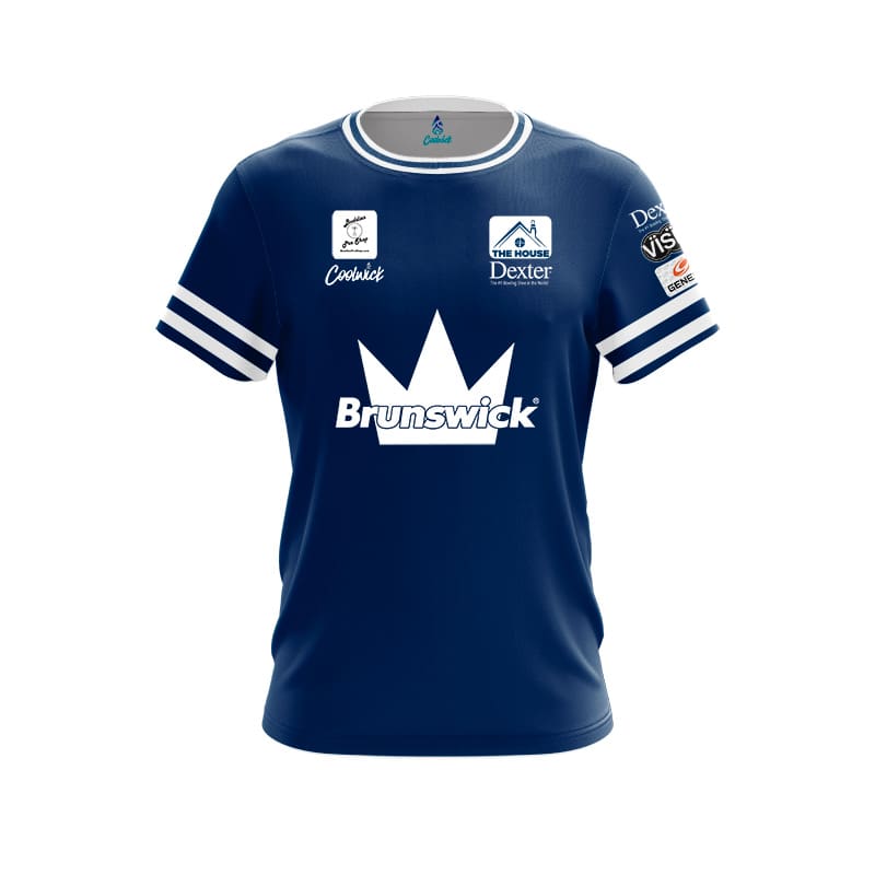 Brunswick Packy Hanrahan Blue CoolWick Bowling Jersey