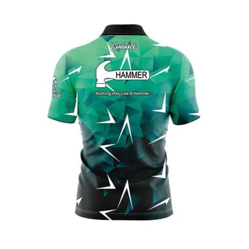 Hammer Compete Quick Ship CoolWick Sash Zip Bowling Jersey - Image 2