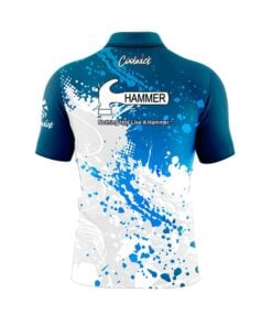 Alternative view of Hammer Ocean Spray Quick Ship CoolWick Sash Zip Bowling Jersey