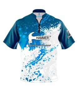 Hammer Ocean Spray Quick Ship CoolWick Sash Zip Bowling Jersey