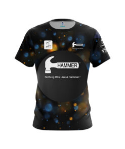 Hammer Olivia Farwell Blue Orange Abstract Bubbles CoolWick Bowling Jersey