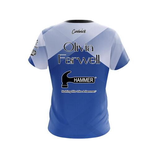 Hammer Olivia Farwell Blue Argyle CoolWick Bowling Jersey - Image 2