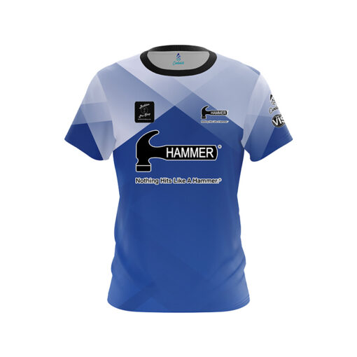 Hammer Olivia Farwell Blue Argyle CoolWick Bowling Jersey