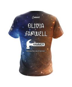 Alternative view of Hammer Olivia Farwell Blue Orange Galaxy CoolWick Bowling Jersey