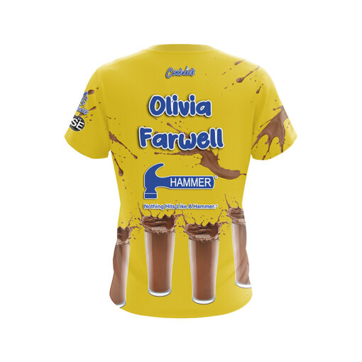 Hammer Olivia Farwell Chocolate Milk CoolWick Bowling Jersey - Image 2
