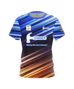 Hammer Olivia Farwell Blue Orange Stripes CoolWick Bowling Jersey