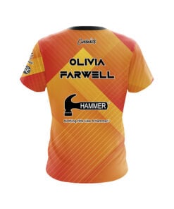 Alternative view of Hammer Olivia Farwell Orange Argyle CoolWick Bowling Jersey