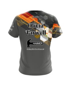 Alternative view of Hammer Olivia Farwell Orange Hex CoolWick Bowling Jersey