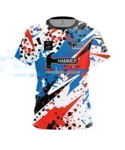 Hammer Olivia Farwell Blue Red Grunge CoolWick Bowling Jersey