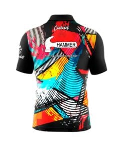 Alternative view of Hammer Shattered Spectrum Quick Ship CoolWick Sash Zip Bowling Jersey