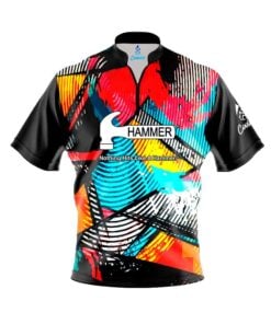Hammer Shattered Spectrum Quick Ship CoolWick Sash Zip Bowling Jersey