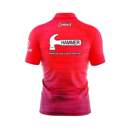 Hammer Supersonic Quick Ship CoolWick Sash Zip Bowling Jersey - Image 2