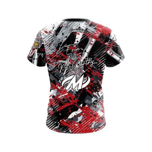 Motiv Erin McCarthy Red Black Grunge CoolWick Bowling Jersey - Image 2