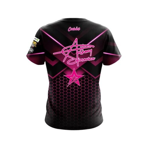 Roto Grip Anthony Simonsen Positively Pink CoolWick Bowling Jersey - Image 2