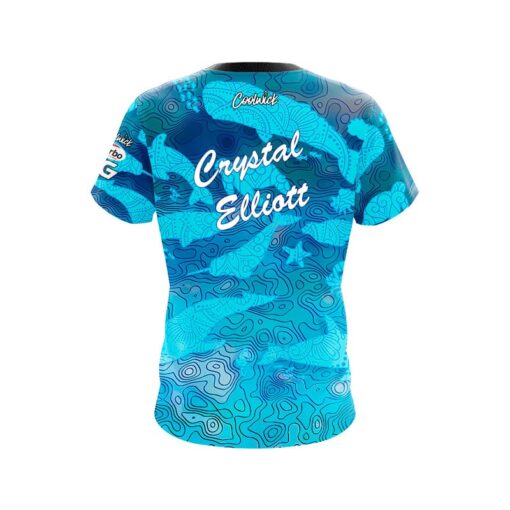 Roto Grip Crystal Elliott Aquamarine CoolWick Bowling Jersey - Image 2