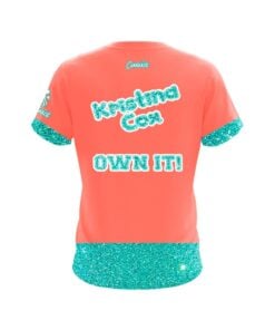 Alternative view of Roto Grip Kristina Cox Coral Teal Glitter CoolWick Bowling Jersey