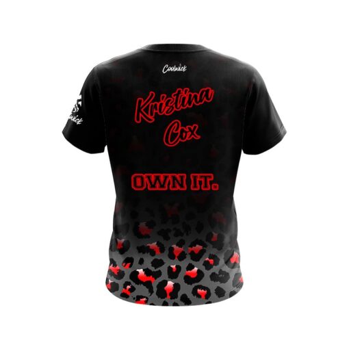 Roto Grip Kristina Cox Red Leopard Fade CoolWick Bowling Jersey - Image 2