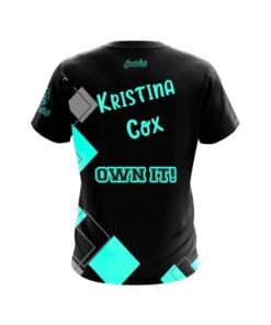 Alternative view of Roto Grip Kristina Cox Teal Squares CoolWick Bowling Jersey