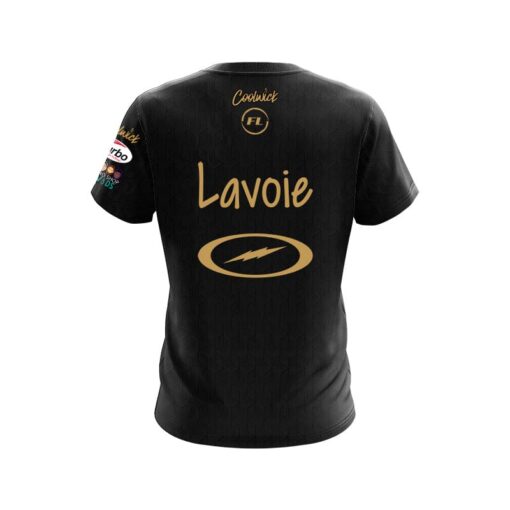 Storm Francois Lavoie Black Gold Skyline CoolWick Bowling Jersey - Image 2