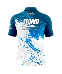 Alternative view of Storm Ocean Spray Quick Ship CoolWick Sash Zip Bowling Jersey