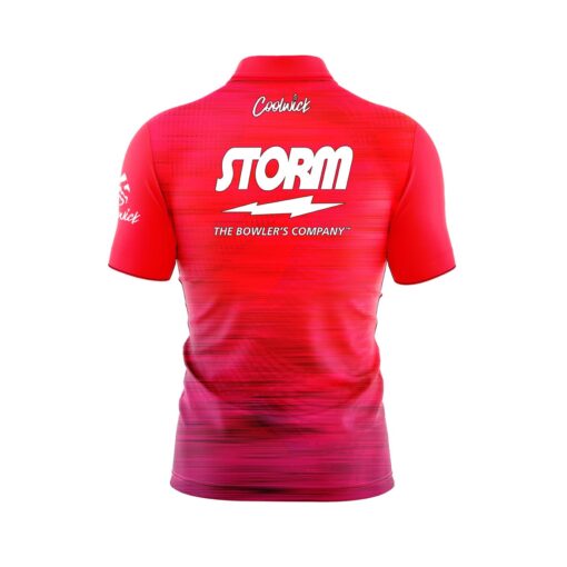 Storm Supersonic Quick Ship CoolWick Sash Zip Bowling Jersey - Image 2