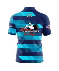 Alternative view of TAT True Amateur Tournament Blue Stripes CoolWick Bowling Jersey