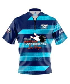 TAT True Amateur Tournament Blue Stripes CoolWick Bowling Jersey