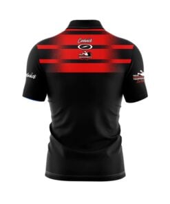 Alternative view of TAT True Amateur Tournament Black Red Stripes CoolWick Bowling Jersey